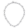 925 Sterling Silver Bujukan Stirrup Link Chain Necklace