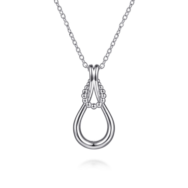 925 Sterling Silver Bujukan Stirrup Pendant necklace - Shot 1