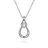 925 Sterling Silver Bujukan Stirrup Pendant necklace