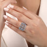 925 Sterling Silver Bujukan Swiss Blue Topaz Easy Stackable Ring