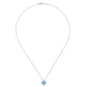 925 Sterling Silver Bujukan Swiss Blue Topaz Pendant Necklace