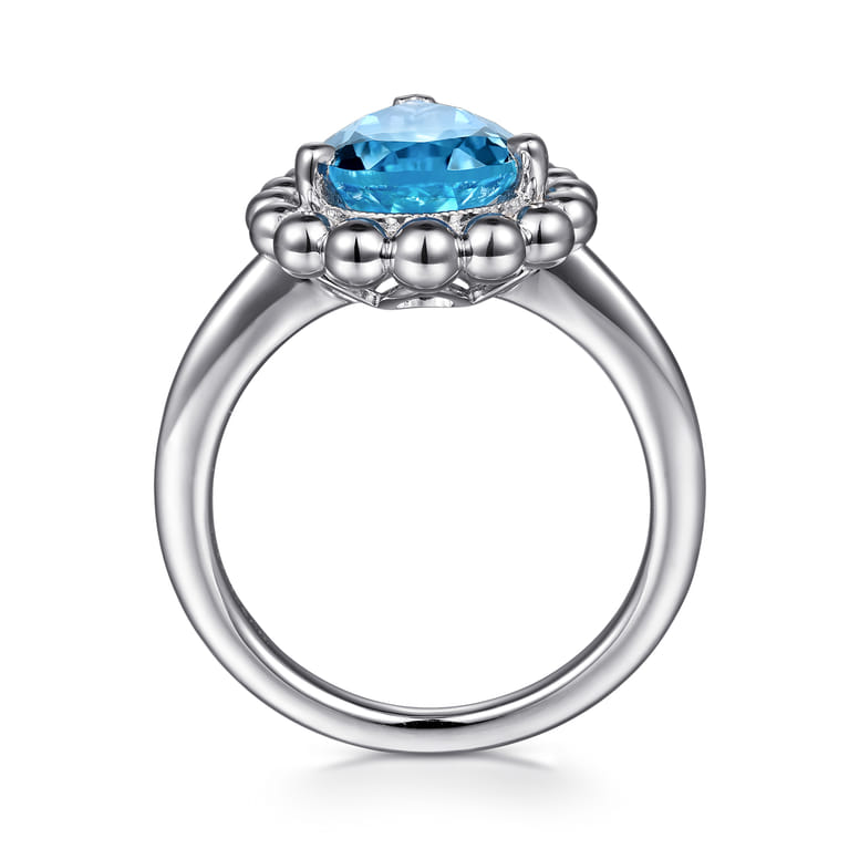 925 Sterling Silver Bujukan Swiss Blue Topaz Ring - Shot 2
