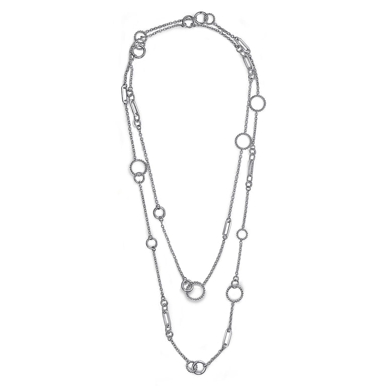 925 Sterling Silver Bujukan Transformable Layered Necklace - Shot 2