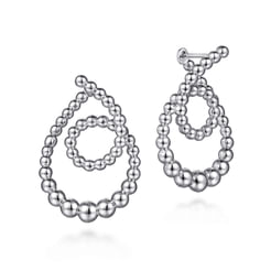 925 Sterling Silver Bujukan Twisted Hoop