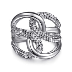 925 Sterling Silver Bujukan Twisted Ring