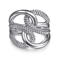 925 Sterling Silver Bujukan Twisted Ring