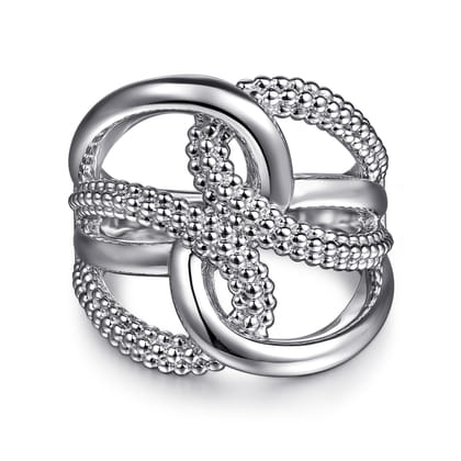 925 Sterling Silver Bujukan Twisted Ring