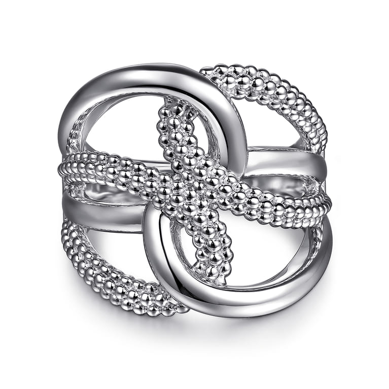 925 Sterling Silver Bujukan Twisted Ring - Shot 1