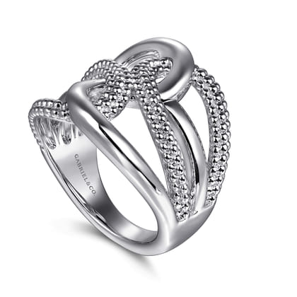 925 Sterling Silver Bujukan Twisted Ring