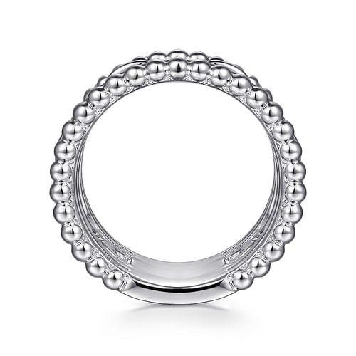 925 Sterling Silver Bujukan White Sapphire Easy Stackable Ring - Shot 2