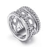 925 Sterling Silver Bujukan White Sapphire Easy Stackable Ring
