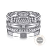 925 Sterling Silver Bujukan White Sapphire Easy Stackable Ring