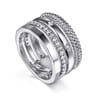925 Sterling Silver Bujukan White Sapphire Easy Stackable Ring