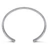 925 Sterling Silver Bujukan White Sapphire Multi Row Cuff Bracelet