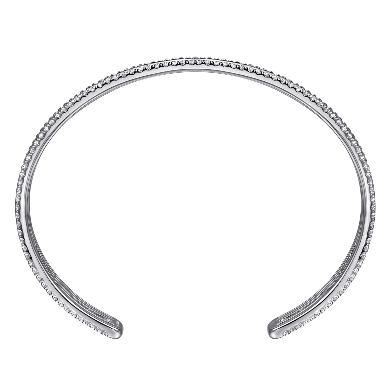 925 Sterling Silver Bujukan White Sapphire Multi Row Cuff - Shot 3