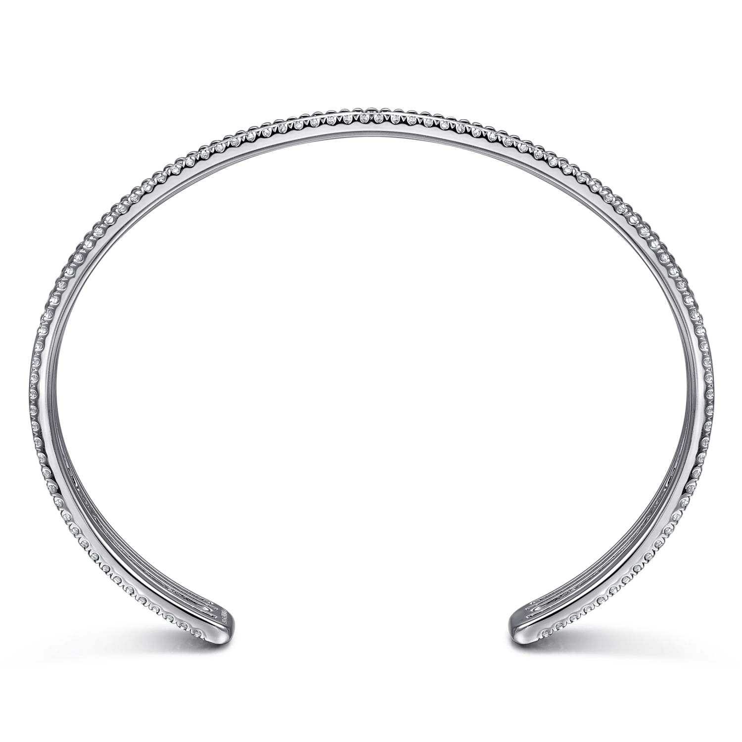 925 Sterling Silver Bujukan White Sapphire Multi Row Cuff