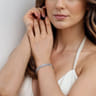 925 Sterling Silver Bujukan White Sapphire Multi Row Cuff