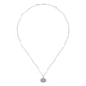 925 Sterling Silver Bujukan White Sapphire Pave Pendant Necklace