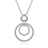 925 Sterling Silver Bujukan White Sapphire Pendant Drop Necklace
