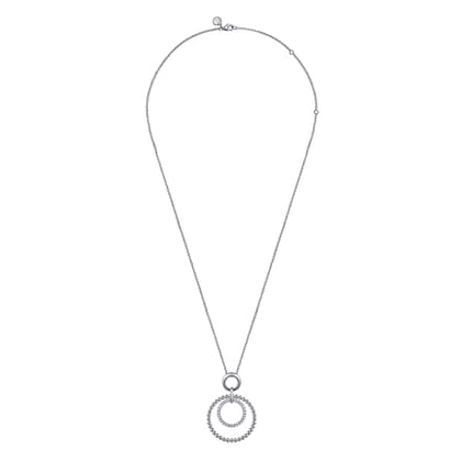 925 Sterling Silver Bujukan White Sapphire Pendant Drop Necklace