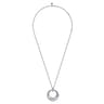 925 Sterling Silver Bujukan White Sapphire Pendant Drop Necklace
