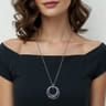 925 Sterling Silver Bujukan White Sapphire Pendant Drop Necklace