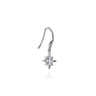 925 Sterling Silver Bujukan White Sapphire Starburst Drop Earrings