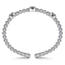 925 Sterling Silver Bujukan White Sapphire Station Bangle Bracelet