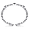 925 Sterling Silver Bujukan White Sapphire Station Bangle Bracelet