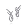 925 Sterling Silver Bujukan White Sapphire Stud Earrings