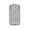 925 Sterling Silver Bujukan White Sapphire Wide Band Ring