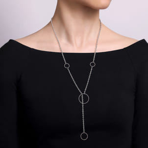 925 Sterling Silver Bujukan Y Necklace