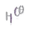 925 Sterling Silver Bujukan and Amethyst Stuggies Earrings