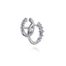 925 Sterling Silver Bujukan and Amethyst Stuggies Earrings