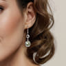 925 Sterling Silver Bujukan and Bezel Green Amethyst Drop Earrings