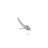 925 Sterling Silver Bujukan and Blue Topaz Ear Climber Earrings