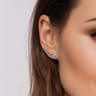 925 Sterling Silver Bujukan and Blue Topaz Ear Climber Earrings