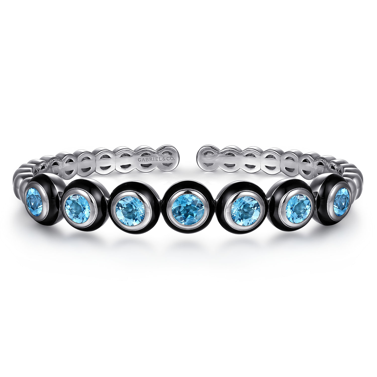 Stunning 925 Sterling Topaz popular Cuff Bracelet