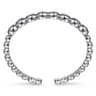 925 Sterling Silver Bujukan and Blue Topaz Open Bangle