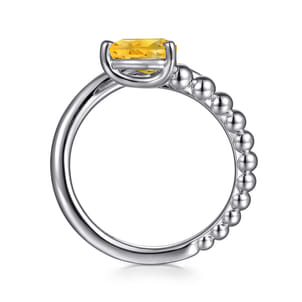 925 Sterling Silver Bujukan and Citrine Bypass Ring