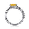 925 Sterling Silver Bujukan and Citrine Bypass Ring