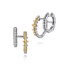 925 Sterling Silver Bujukan and Citrine Stuggies Earrings