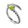 925 Sterling Silver Bujukan and Peridot Bypass Ring