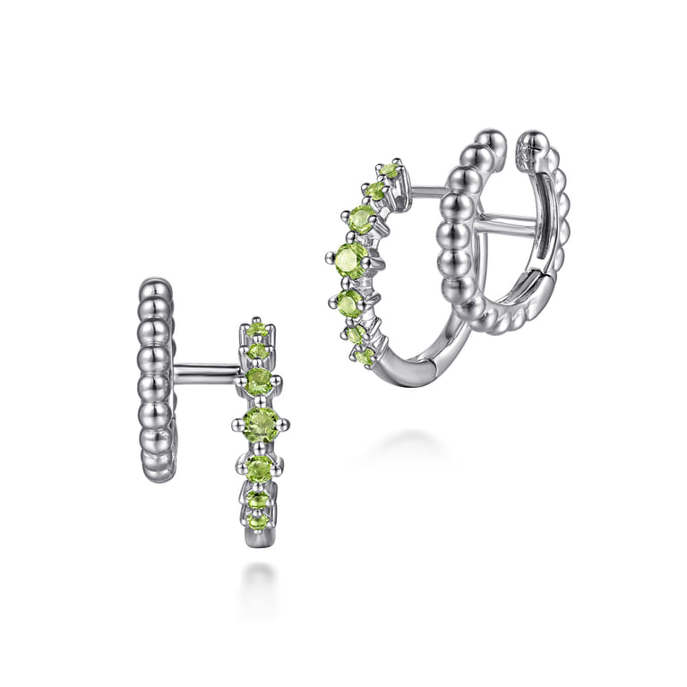 925 Sterling Silver Bujukan and Peridot Stuggies Earrings - Shot 1