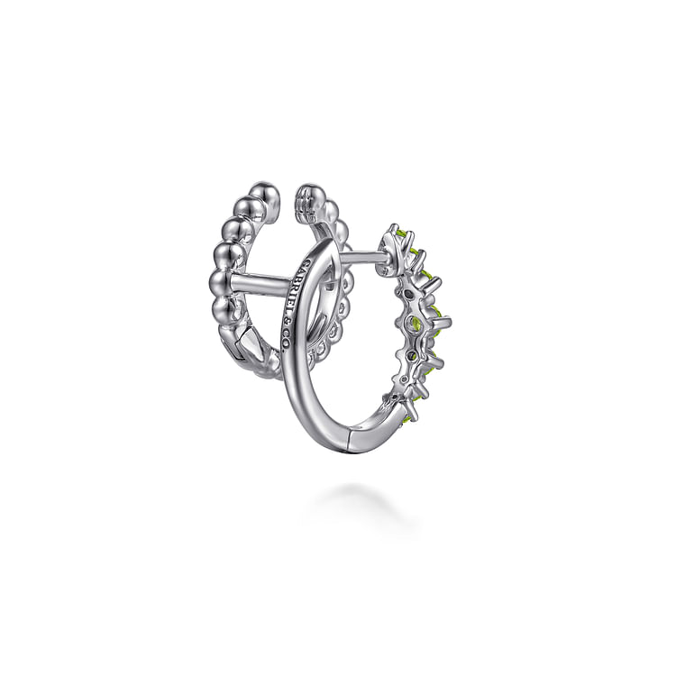 925 Sterling Silver Bujukan and Peridot Stuggies Earrings