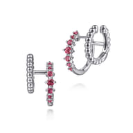 925 Sterling Silver Bujukan and Pink Tourmaline Stuggies Earrings