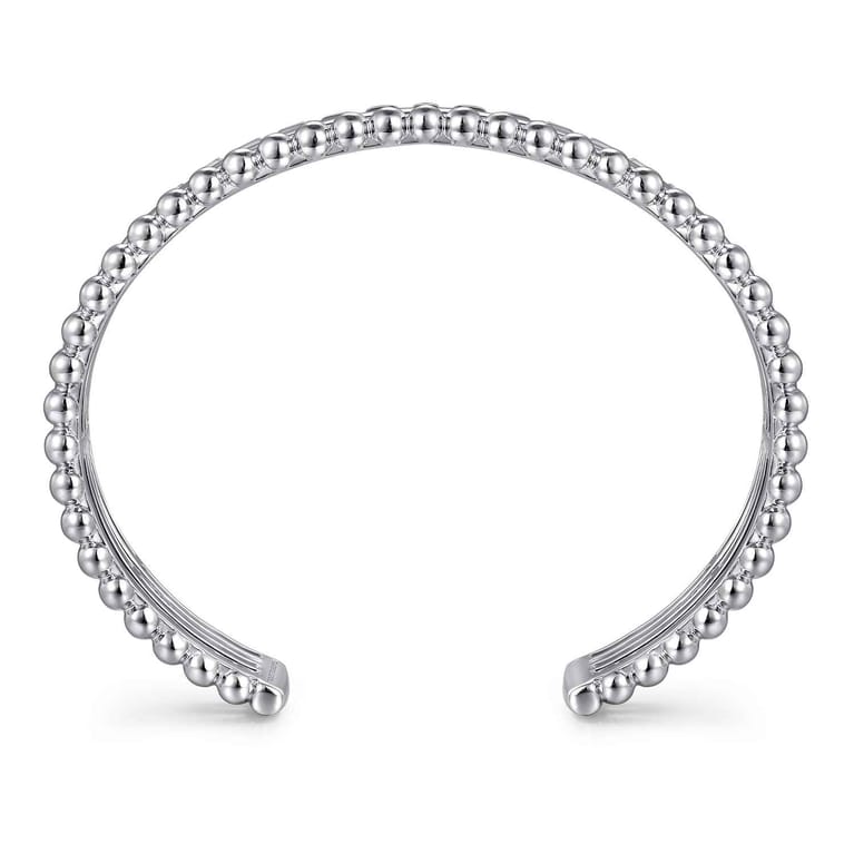 925 Sterling Silver Bujukan and Pyramid Triple Row Bangle - Shot 3