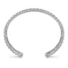925 Sterling Silver Bujukan and Pyramid Triple Row Bangle