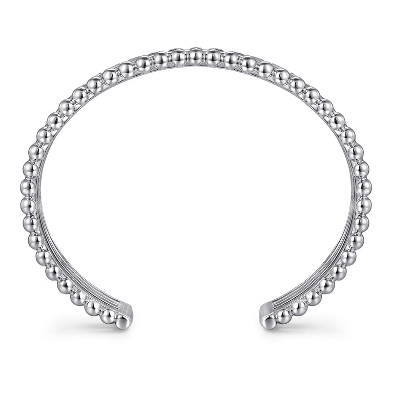 925 Sterling Silver Bujukan and Pyramid Triple Row Bangle - Shot 3