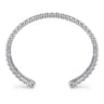 925 Sterling Silver Bujukan and Pyramid Triple Row Bangle